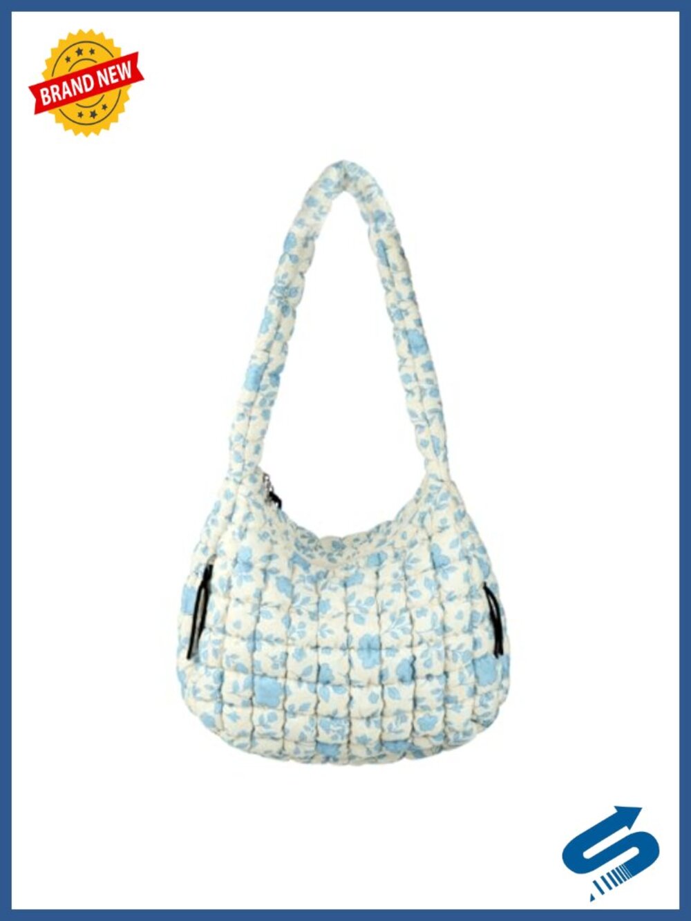 Quilted Puffer Tote Bag Lightweight Nylon Crossbody Hobo Carryall